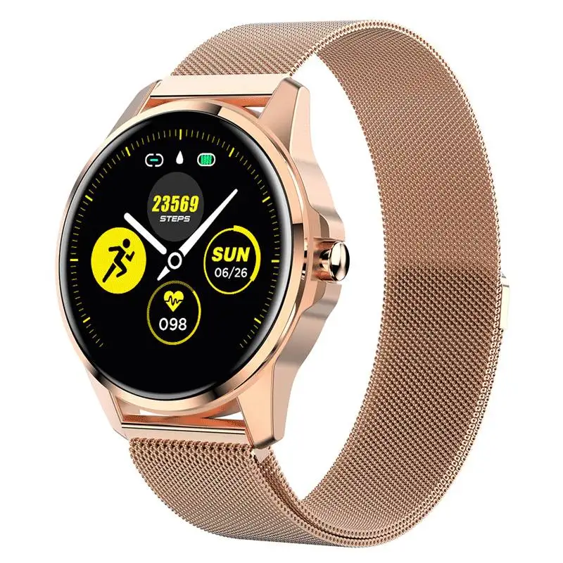 2020 Smart Watch Women 1.3inch Full Touch Screen Heart Rate Blood Pressure Test Female Physiolog Bluetooth Smart Watch R23 PK Q9