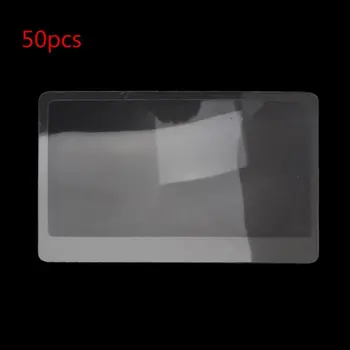 

50Pcs 3X Credit Card Magnifier Wallet Pocket Magnifying Fresnel Lens Magnifying Glass Reading Fire Starter and Magnifier