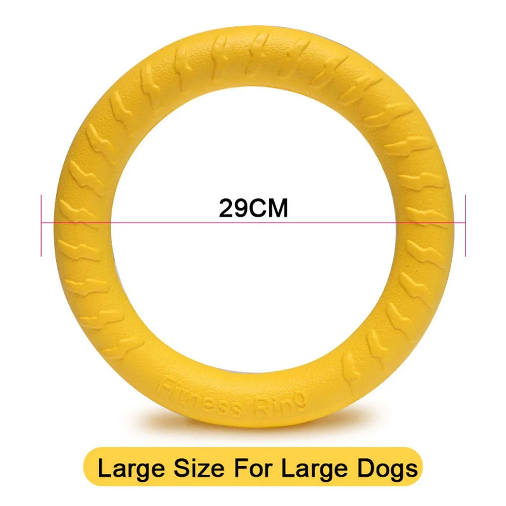 29cm Chew Ring Собака игрушечный летающий диск жевательная игрушка кольцо мяч с веревкой EVA амфибия Pet Cat интерактивные игрушки для собак мяч для маленьких больших собак - Цвет: 29cm Chew Ring