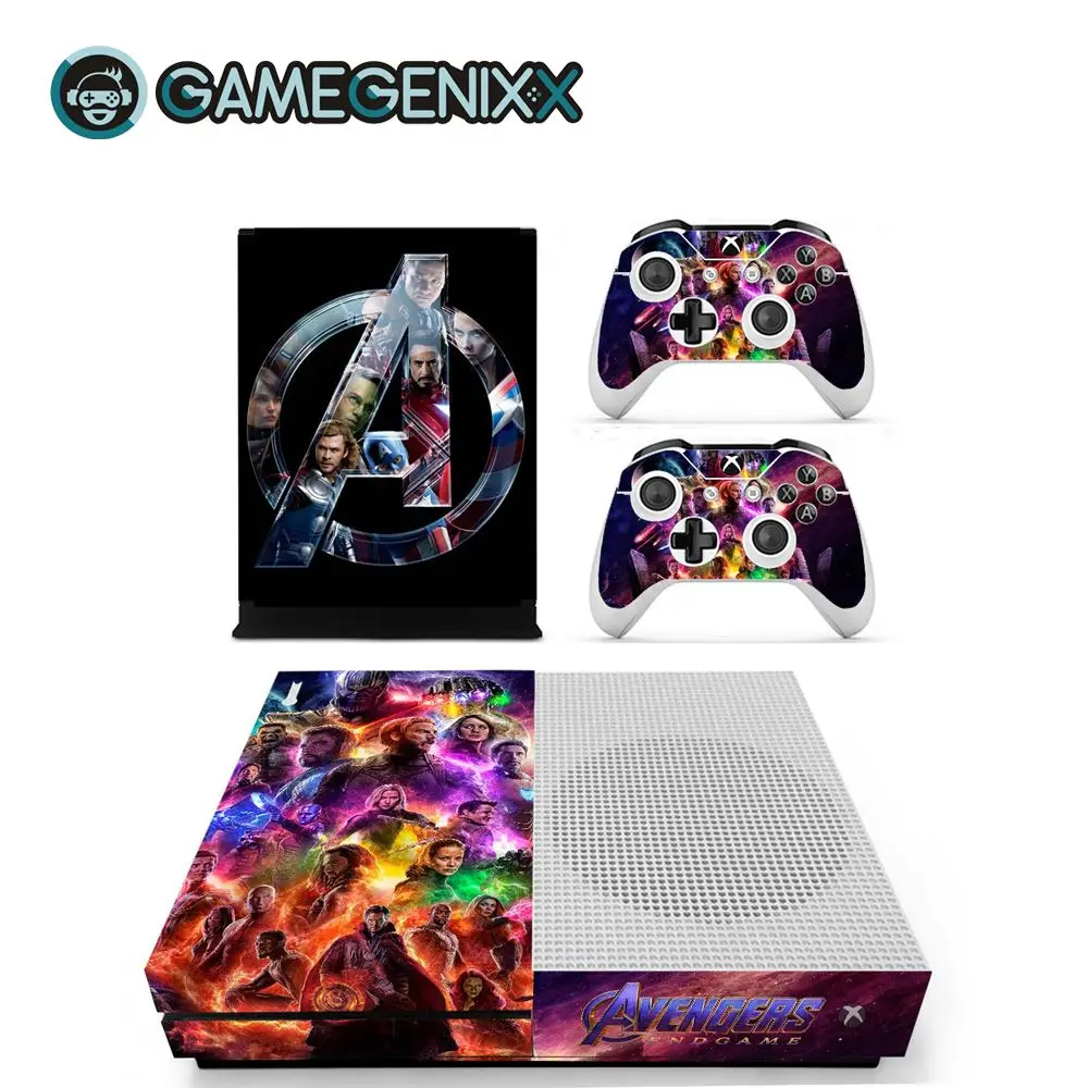 GAMEGENIXX наклейка на кожу полный набор Виниловая наклейка для Xbox One Slim консоли и 2 контроллера-Мстители