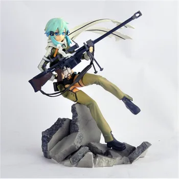 

Sword Art Online II Anime SAO Figure Asada shino Sinon 20CM Action PVC Figurine Game Gun Gale Online GGO Model Toys Collectible