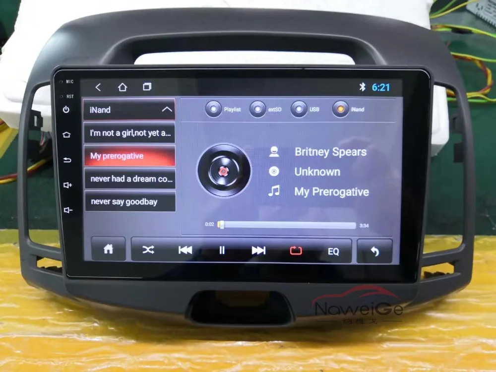 NaweiGe 9 дюймов Android сенсорный экран аудио стерео для hyundai Elantra 2007-2011 Автомобильный dvd мультимедиа для hyundai Elantra радио