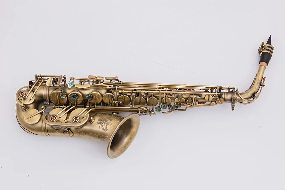 Винтажный песочный золотой ключ NAIPUTESI NT-802, альт-саксофон, античный медный альт-саксофон с пряжкой, принимаем OEM