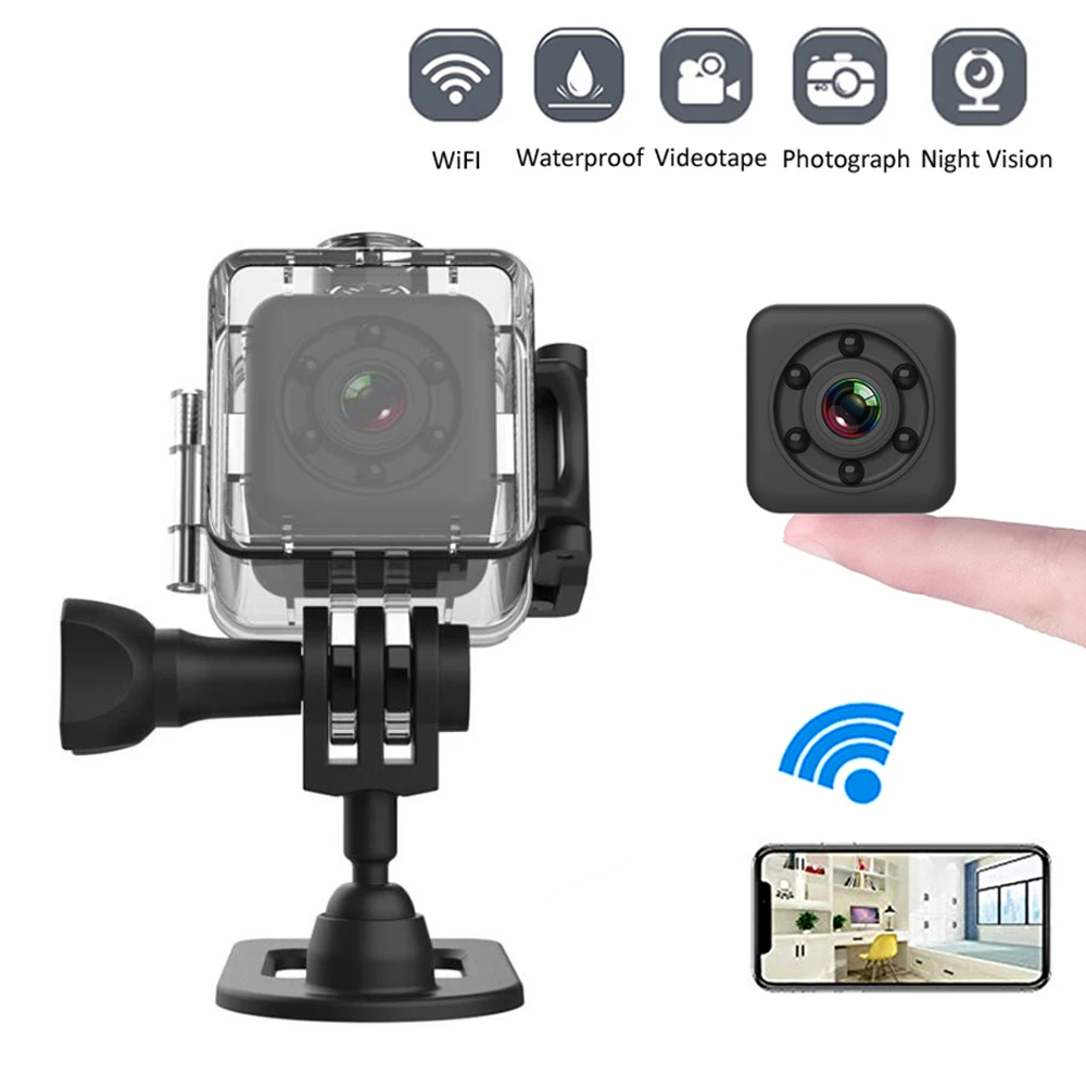 WIFI Водонепроницаемая экшн мини камера цифровая IP наблюдения микро Espion DVR с ИК