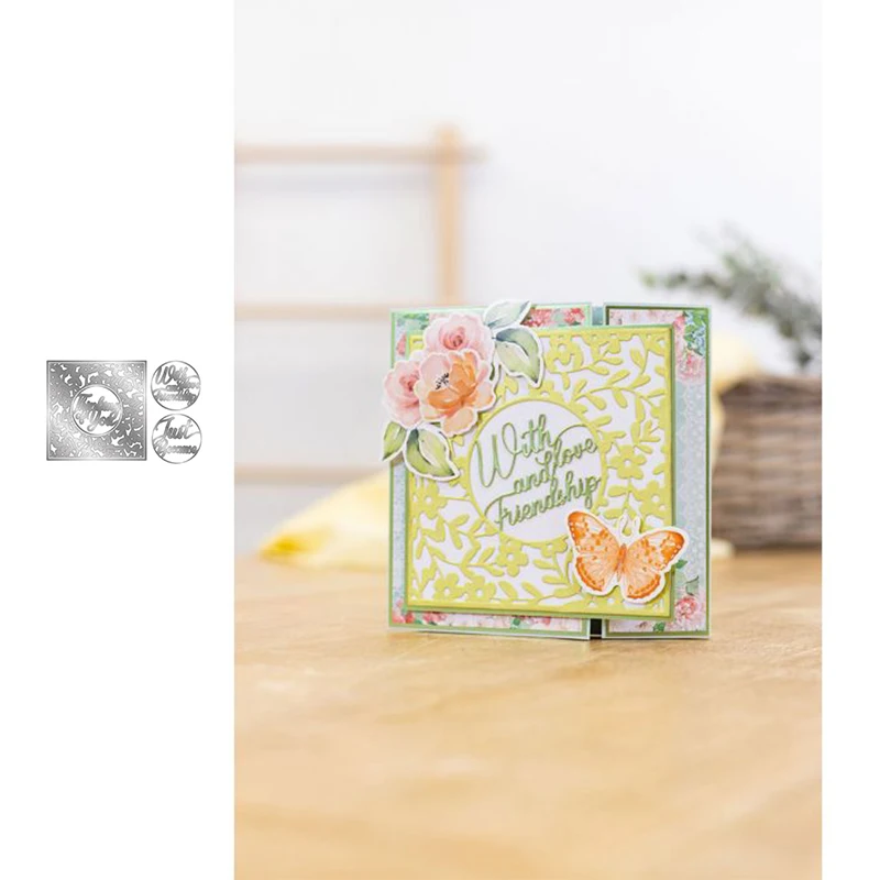 

Metal Cutting Die is Suitable For Seasonal DIY Album Scrapbooking Thin 3D Greeting Card Making Square Leaf Flower Frame 2021 NEW