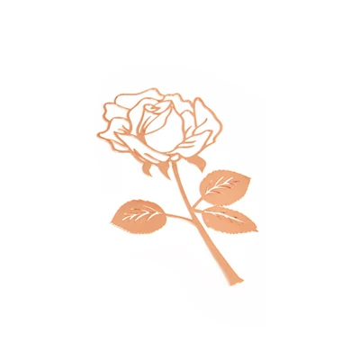 1 шт. Роскошная розовая золотая металлическая Закладка в форме цветка и поздравительные открытки Модные Золотые зажимы для книжная бумага креативные товары офисные принадлежности - Цвет: Rose Gold