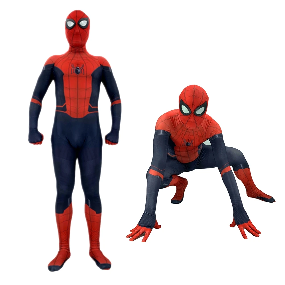 

Spiderman Costume Spider Man Far From Home Cosplay Kids Adult Boys Spiderman Superhero Bodysuit Suit Jumpsuits Halloween Costume