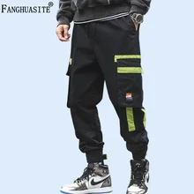 Men's Cotton Trousers Hip Hop jogging Autumn Winter Casual Pants Contrast color Big-pocket High quality Fashion Cargo Pants A915