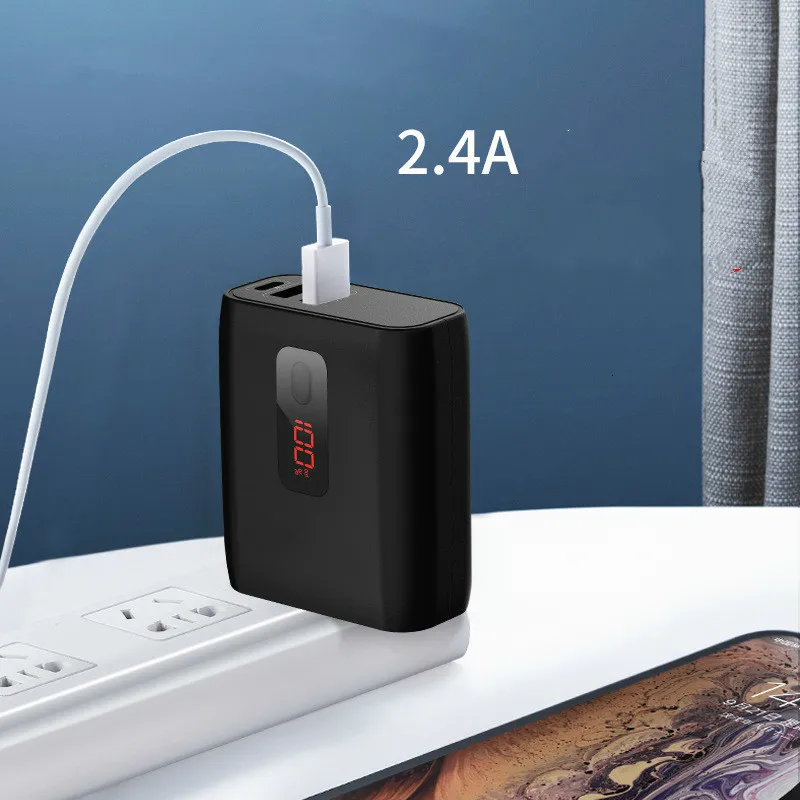 Vogek Foldable Plug 2 in 1 USB Charger Power Bank for iPhone Samsung Tablet Dual USB LED Powerbank External Battery Pack Bank Vogek Foldable Plug 2 in 1 USB Charger Power Bank for iPhone Samsung Tablet Dual USB LED Powerbank External Battery Pack Bank