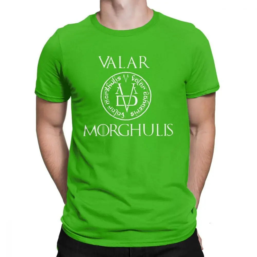 Green Футболки one yona Игра престолов Valar Moghulis реглан футболки мужские Новое поступление Топы винтажные с вырезом лодочкой хлопковые футболки - Цвет: Green
