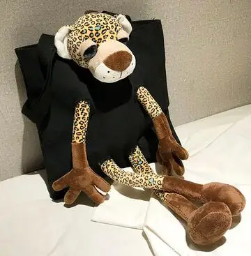 harajuku девушка 3D Досуг Мультфильм Сумка женская холщовая леопард тигр олень сумки - Цвет: 2