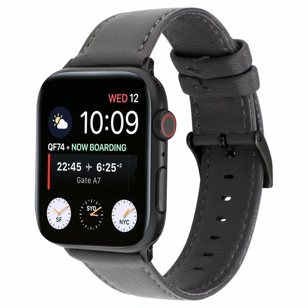 Ремешок для часов Apple Watch Series 5 4 3 2 1 ремешок для Iwatch 38 мм 42 мм 40 мм 44 мм кожаный браслет для наручных часов Apple