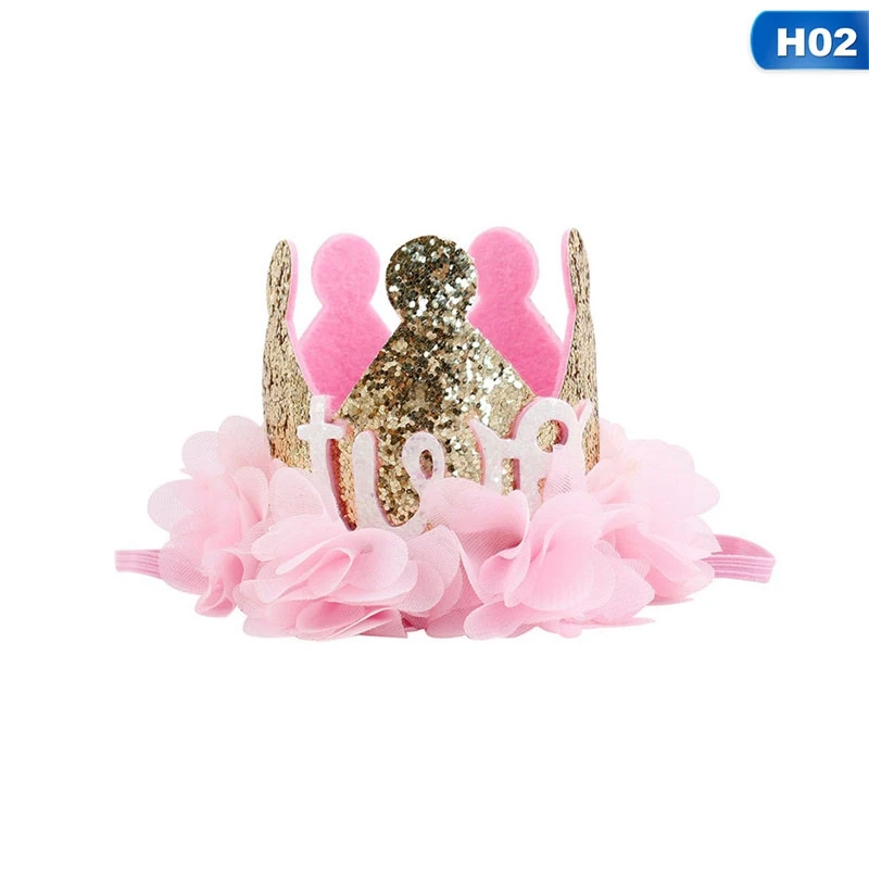2 Girls Crown Yarn Hairpins Baby Princess Barrettes Kids Hair Accessories Mesh Ornaments Cute Children Headwear - Цвет: 2