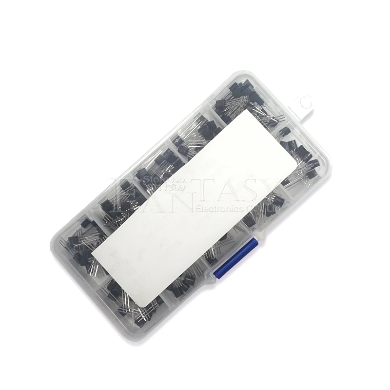 10value 200PCS BC337 BC327 2N2222 2N2907 2N3904 2N3906 S8050 S8550 A1015 C1815 Transistor Assortment Kit Transistors Box Pack transistors kit