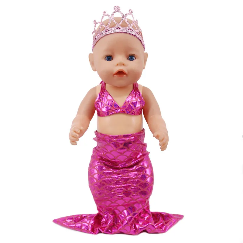 LUCKDOLL Блестящий 4 шт. набор с короной подходит 18 дюймов Американский 43cmBabyDoll одежда аксессуары, игрушки для девочек, поколение, подарок на день рождения