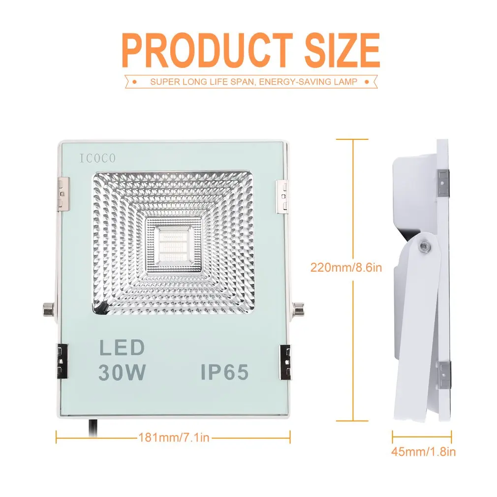 ICOCO Outdoor RGB LED Floodlight Remote Control 16 Colors 4 Modes Switchable Waterproof for Roads Garden Bridges Billboard