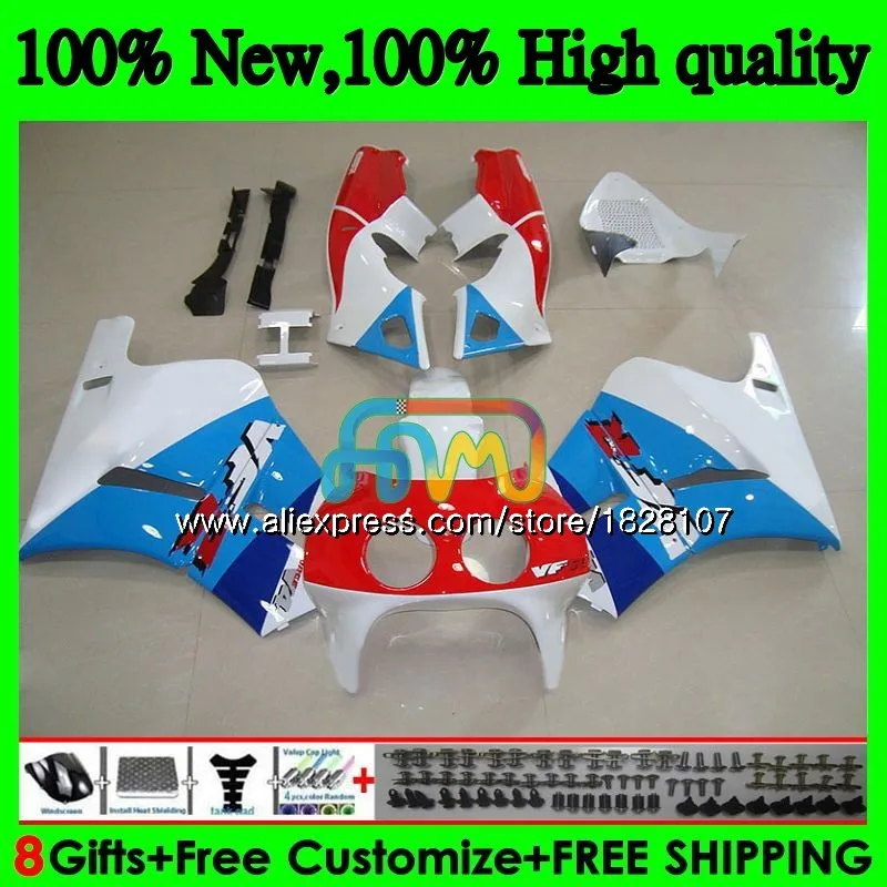 RVF400R NC30 для HONDA VFR400 красного, синего и белого цвета, R V4 VFR400R 91 92 93 94 88BS. 7 ЛРВ 400 R NC35 400R 1991 1992 1993 1994 обтекатель
