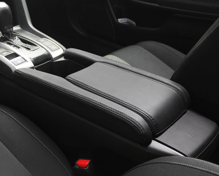 Автомобильный ящик для хранения, чехол, коврик для Honda Civic, кожаная Автомобильная консоль, подлокотник, чехол, накладка