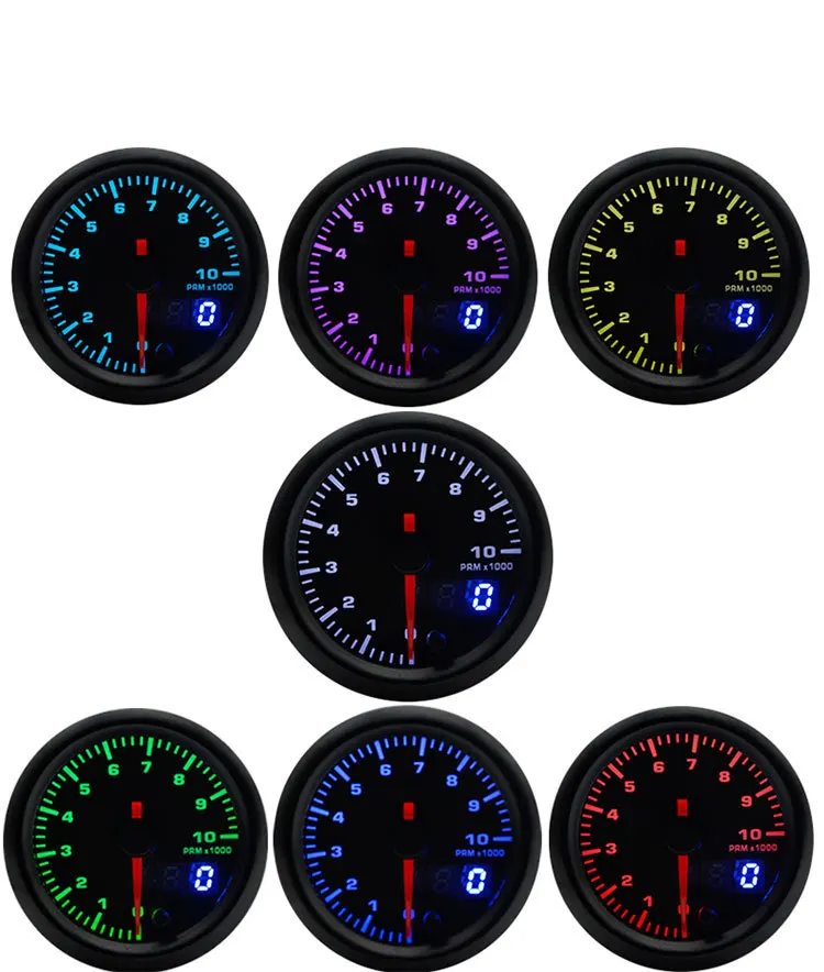 

2-inch 52MM Black Shell Hands And Digital High-Speed Stepper Motor Revolving Speed Instrument Automobile Instrument Panel Modifi