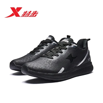 

Men's sports shoes spring and summer 2020 new leather waterproof black shock absorption men's running shoes