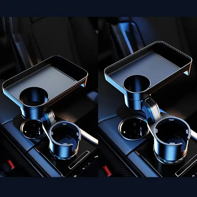 Car Cup Holder Tray Adjustable Car Tray Table Phone Slot Car Food Table  Organized 360 Degree Rotation Drink Holder Auto Accesory - AliExpress