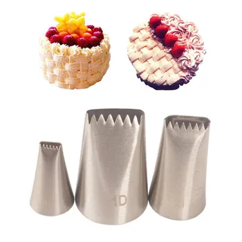 

1/3PCS Nozzles Cupcake Basket Weave Tips Icing Piping Cream Nozzle Reusable Russian Pastry Tips Baking Mold Cake Decoration Tool