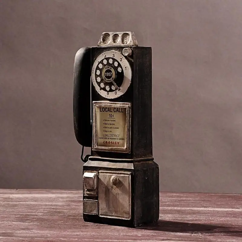 Retro Rotary Phone Model Home Office Desk Resin Phone Decoration Miniature Crafts Ornaments Retro Rotary Phone Model Home Office Desk Resin Phone Decoration Miniature Crafts Ornaments