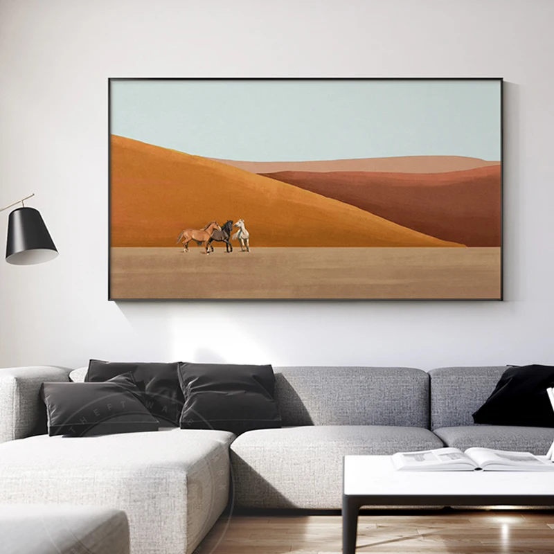 Nordic Style Seascape Canvas Paintings Moutain Top View Posters and Prints Abstract Landscape Wall Art Pictures for Home Decor | Дом и сад