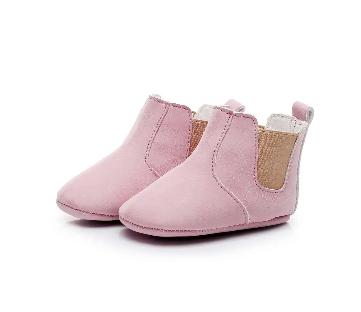Детские эластичные ботинки из искусственной кожи; обувь для мальчиков и девочек; обувь для малышей; обувь для первых шагов; обувь с мягкой подошвой - Цвет: YTM1443P