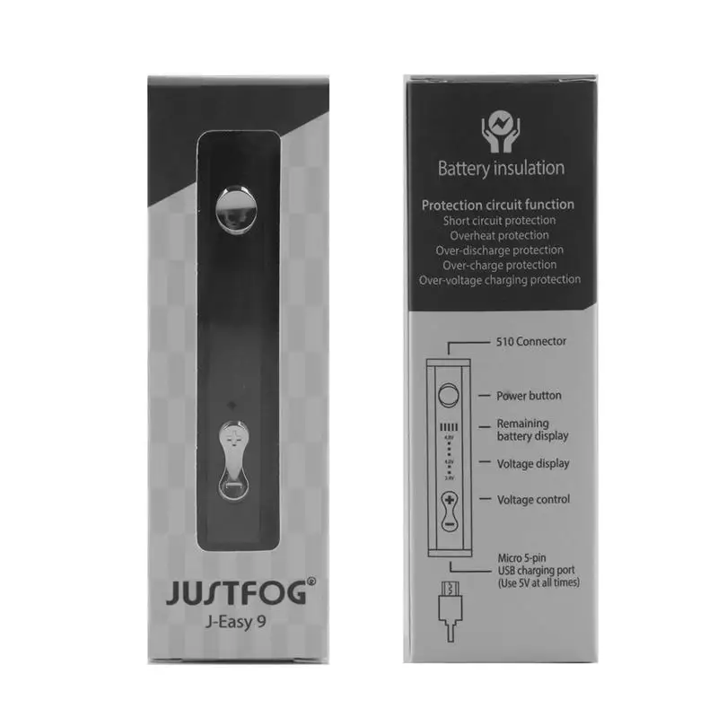 Вейп мод Justfog Q16 батарея Vape ручка коробка мод 900mah батарея электронная сигарета мод литий-ионный аккумулятор J EASY 9 VV