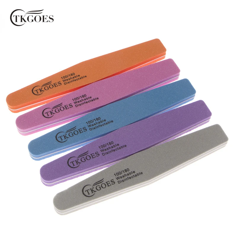 5 шт. в упаковке разноцветные пилочки для ногтей буфер моющийся абразивный с