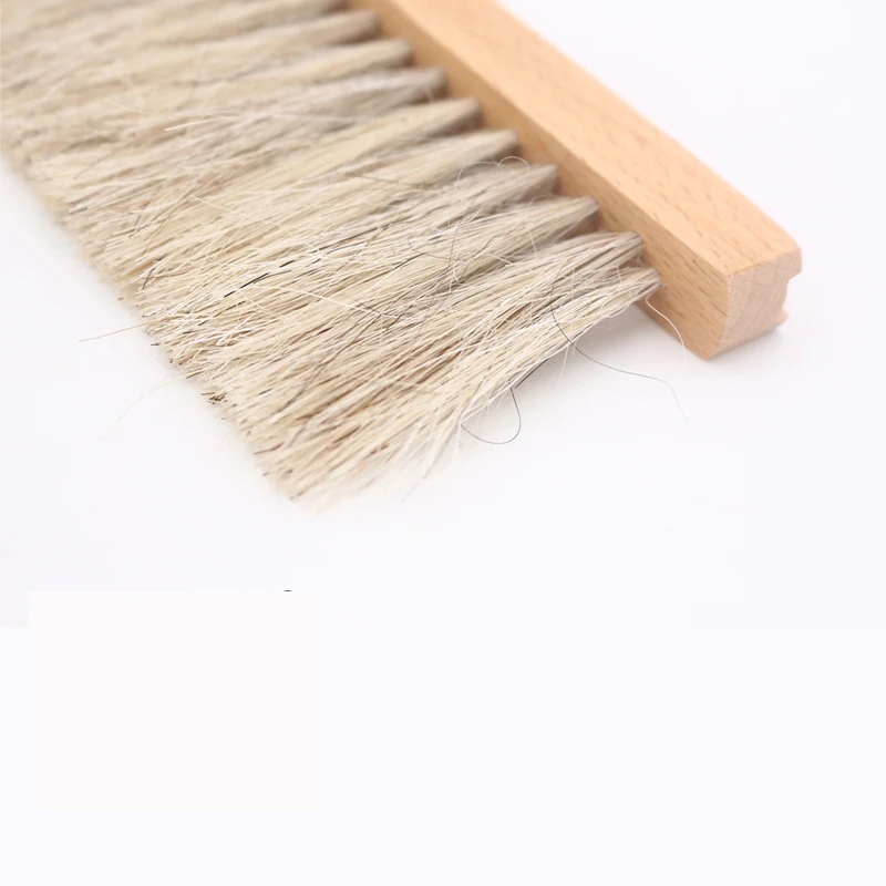 Beekeeping Two Rows Horsetail Hair Brush Beehive Sweeping Cleaning Tool Equipment Wood Handle Honey Brush Wasp bee Sweep