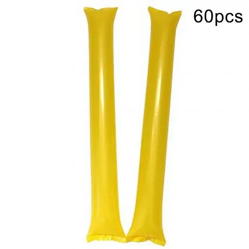 Yellow 60pcs 60 шт. надувные БАМ гром палочки Cheer Bar концертные палочки вечерние сувениры микс вечерние подарки - Цвет: Yellow 60pcs