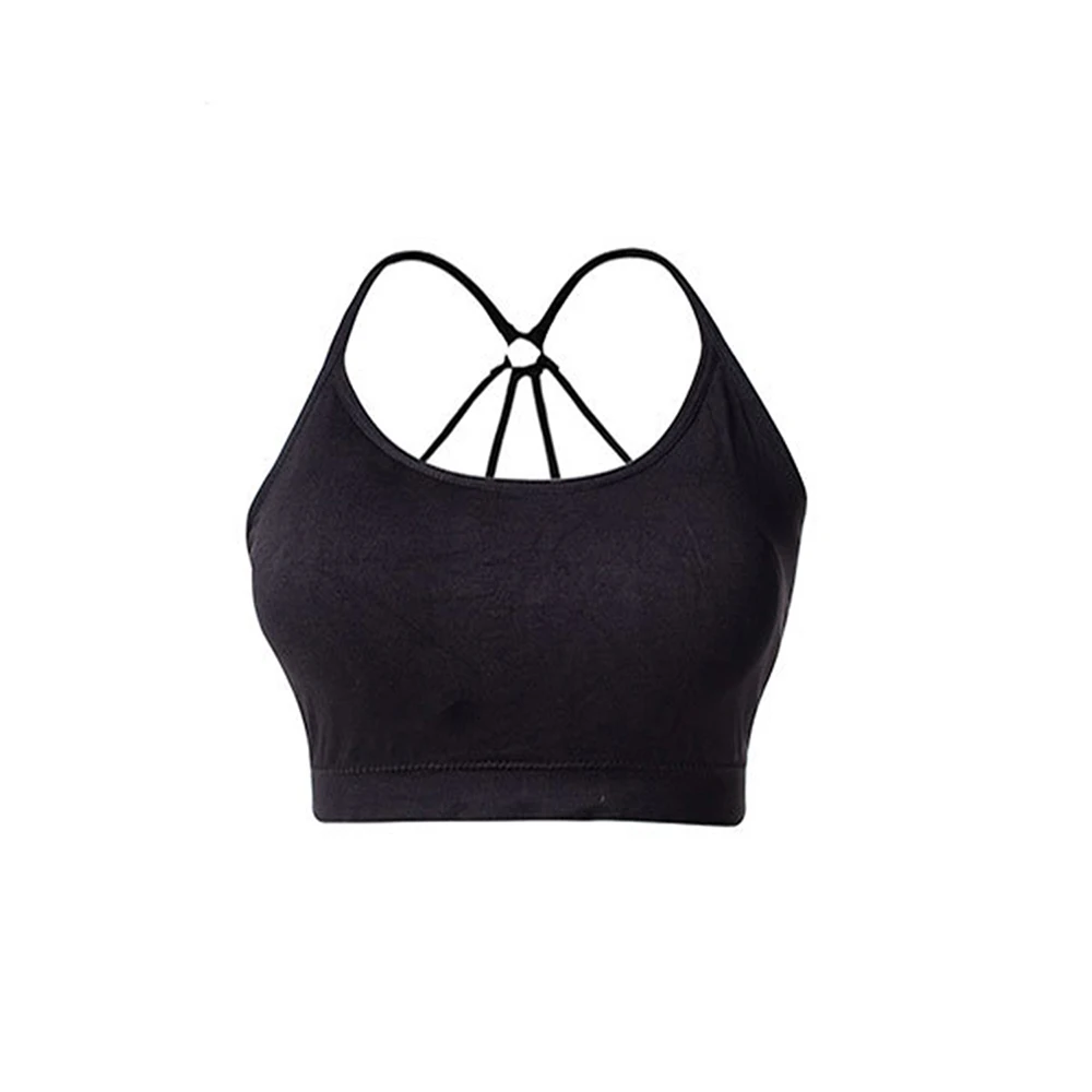 Camisole женский джемпер Топ сплошной цвет сексуальная мода Личность Дикий без стального кольца Собранный Полный чашки нижнее белье Шарм
