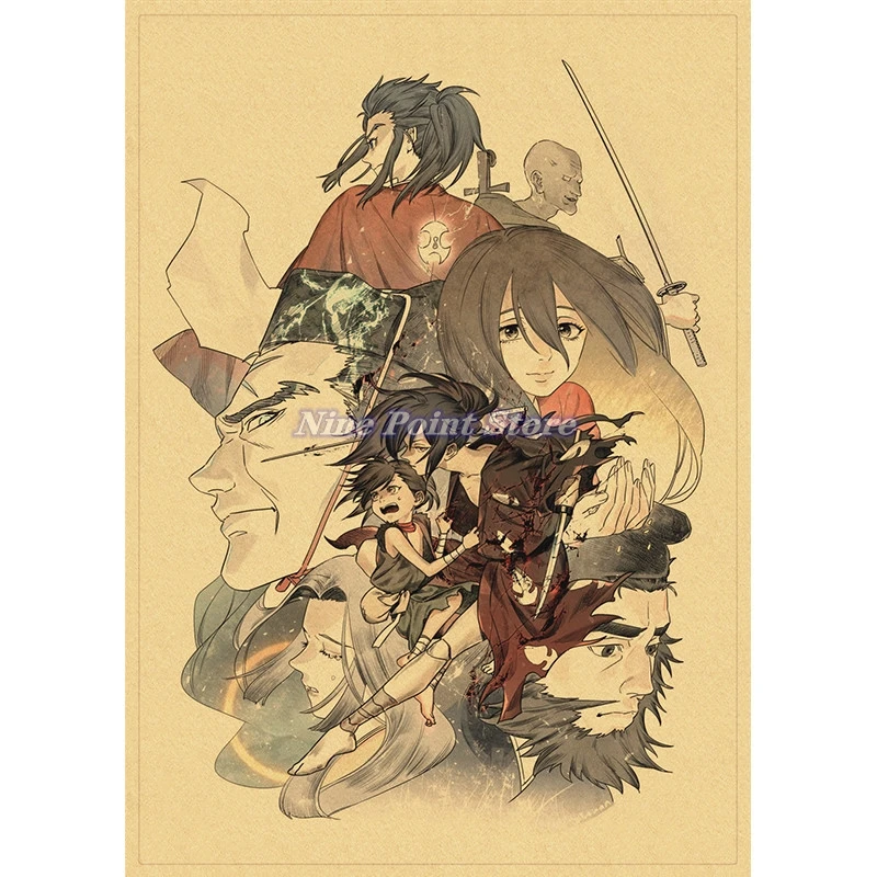 Dororo TV Anime Kraft Paper Wall Pictures For Living Room Bedside Background Vintage Posters Home Decor Wall Stickers