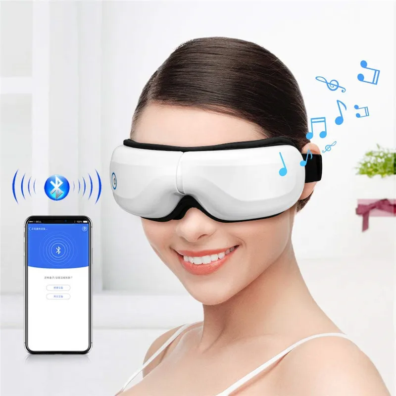 Electric Eye Massager Air Pressure Vibrator Massager Bluetooth Eye Care Device Wrinkle Relieve Hot Compress Therapy Glasses