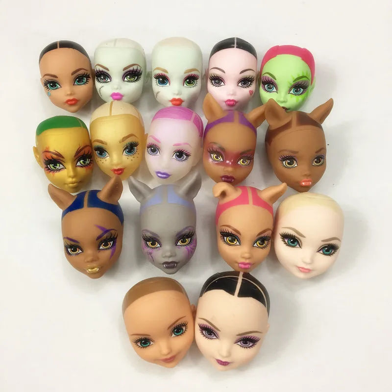 

freedom to choose a lot of style The original monsters doll head,brand bald diy pvc High quality doll model toy for gift