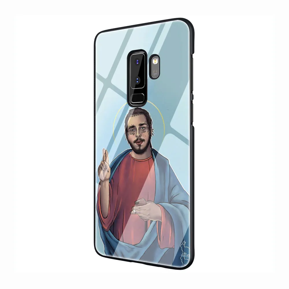 Post malone закаленное Стекло чехол для телефона чехол для samsung Galaxy S7 край S8 Note 8, 9, 10, плюс A10 20 30 40 50 60 70 - Цвет: G2