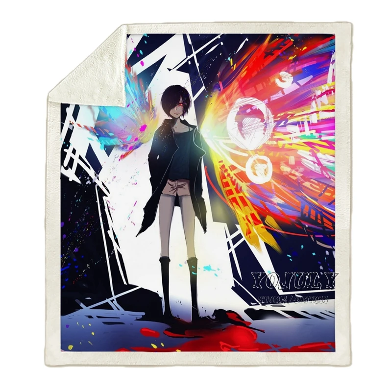 19 YOJULY одежда с надписью «Tokyo Ghoul Harajuku Пижама для детей и взрослых, Объёмный рисунок(3D-принт) одеяло диван Стёганое одеяло Дорожный Чехол постельного белья в стиле «хип-хоп» с рисунком из аниме фирменный магазин-аутлет K32 - Цвет: 19