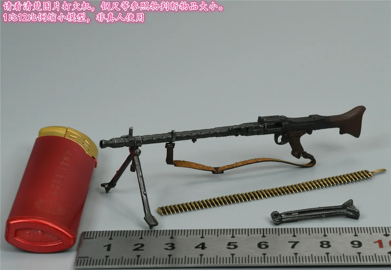 

BGS005 1/12 Scale Soldier Accessories Metal Machine Gun Model for 6"