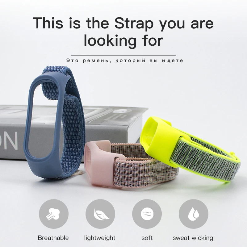 amzish Nylon Correa Strap For Mi Band 4 Strap Sport Bracelet For Mi Band 3 Strap Pulsera For Xiaomi Mi band 4 3 Bracelet Miband