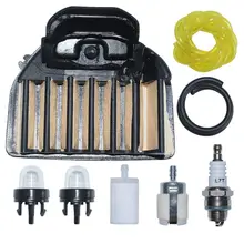 Tune Up Kit de Filtro de ar Do Carburador Para Husqvarna 455E 455 Rancher 460 461 Motosserra Gás Com Filtro De Linha De Combustível 537255701 бензопила