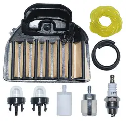 Kit de réglage du carburateur avec filtre à Air pour Husqvarna 455E 455 Rancher 460 461, tronçonneuse à gaz avec filtre de ligne de carburant 537255701 