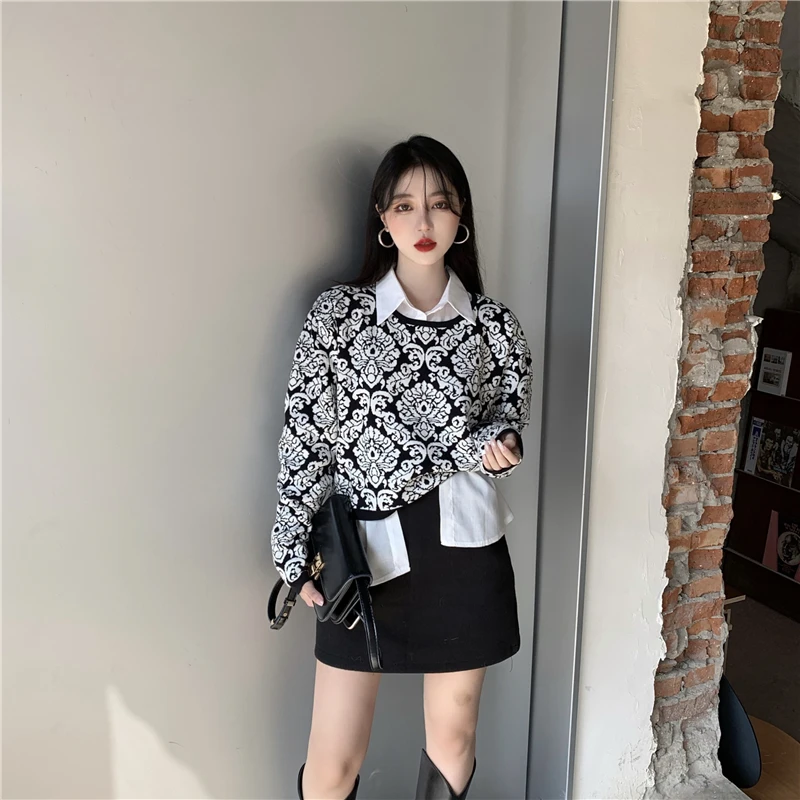 

Make firm offers control spell color restoring ancient ways round collar knitting sweater package hip bust skirt of tall waist A