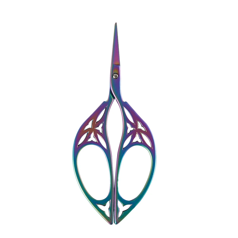 Multicolor MIUSIE стежка из нержавеющей стали ретро классический, винтажный, старинный, тонкая вышивка шитьё портной ножницы Ремесленная ткань с отделкой - Цвет: Multicolor