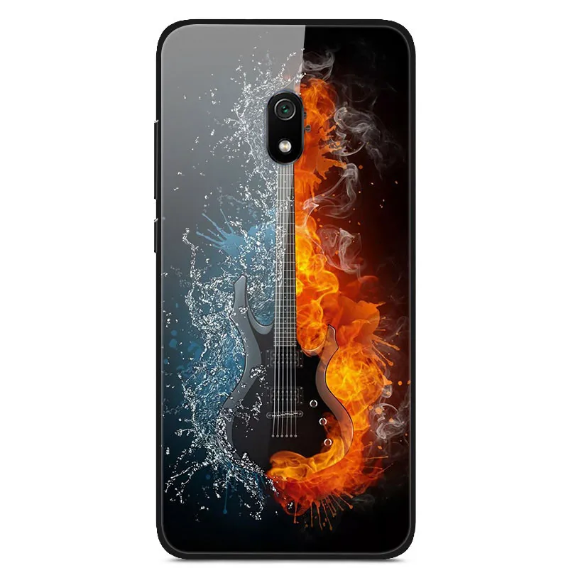 40 Для Xiaomi Redmi 8A чехол силиконовый бампер стекло твердая задняя крышка для Xiomi Redmi 8A чехол для телефона s защитные оболочки Fundas Redmi8A - Цвет: 40