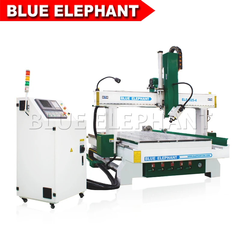 Станок для резьбы по дереву с ЧПУ BLUE ELEPHANT 1325 4 оси 5 отличное качество фрезерный