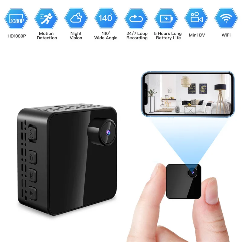 Мини IP камера QZT Wi Fi портативная HD 1080P секретная микро ночного видения мини видеокамера маленькая