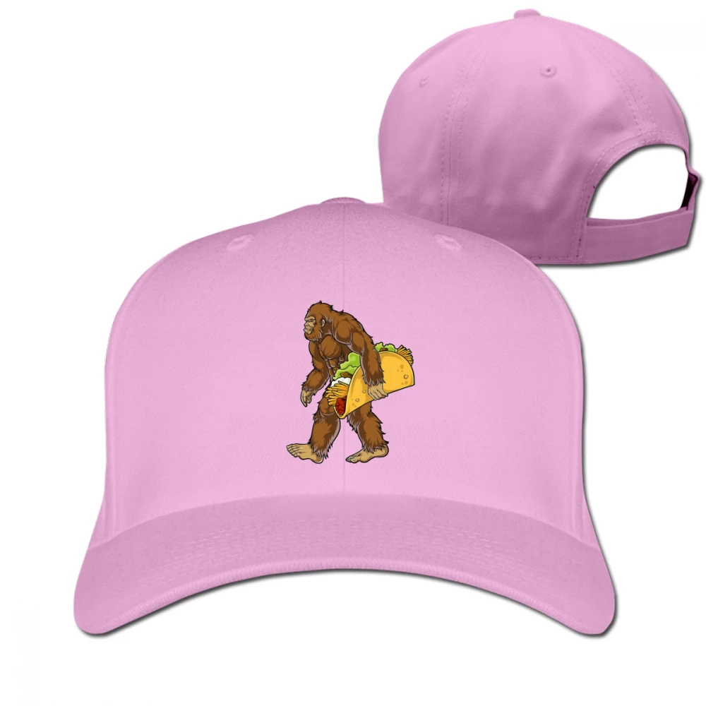 Bigfoot Sasquatch с Taco Черная мужская Кепка унисекс для похода в гольф, регулируемая шапка для папы