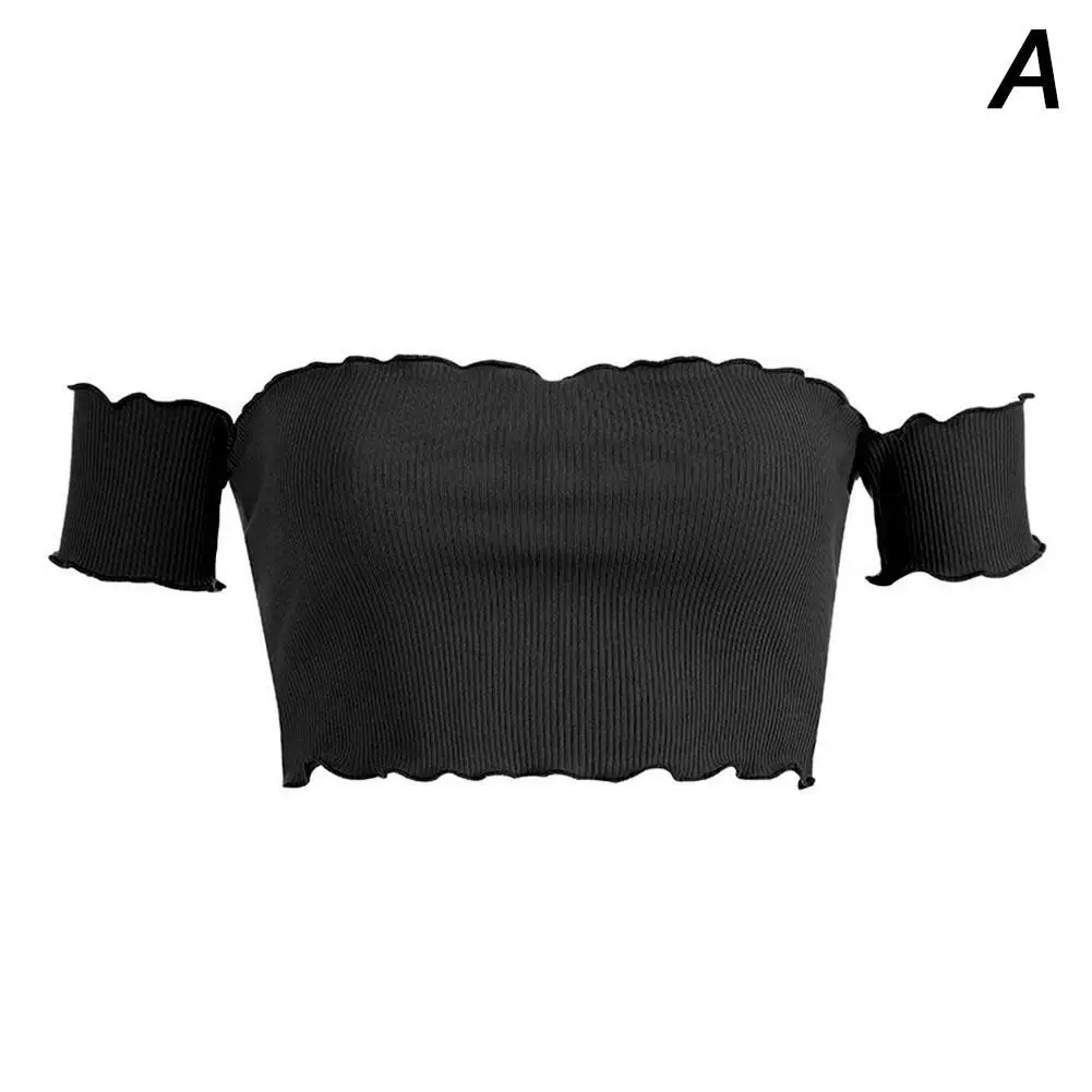LC080505 Summer Women Solid Crop Tops Casual Short Sleeve Fashion Off Shoulder Vest Tanks Top Sexy Clothing tank top women crop 5 Colors - Цвет: LC080505